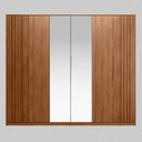 Ver imagem 3 de Guarda Roupa Casal Atrice 6 Portas com 2 Portas Ripado com 2 Portas em Espelho