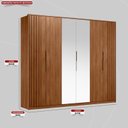 Ver imagem 5 de Guarda Roupa Casal Atrice 6 Portas com 2 Portas Ripado com 2 Portas em Espelho