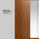 Ver mais imagens de Guarda Roupa Casal com Espelho 6 Portas e 6 Gavetas Ripado Atrice 267 x 230cm Nogueira Touch