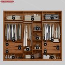 Ver imagem 7 de Guarda Roupa Casal Atrice 6 Portas com 2 Portas Ripado com 2 Portas em Espelho