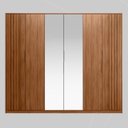 Ver imagem 3 de Guarda Roupa Casal Atrice 6 Portas com 2 Portas Ripado com 2 Portas em Espelho