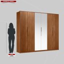 Ver imagem 6 de Guarda Roupa Casal Atrice 6 Portas com 2 Portas Ripado com 2 Portas em Espelho