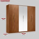 Ver imagem 5 de Guarda Roupa Casal Atrice 6 Portas com 2 Portas Ripado com 2 Portas em Espelho