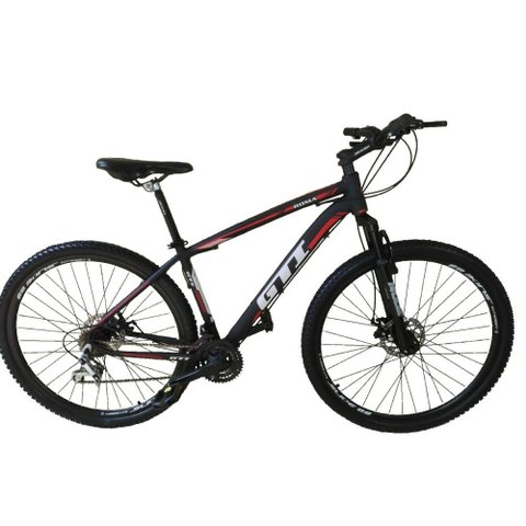 Bicicleta Aro 29 Gti Roma 21v Freio a Disco Preto Tam. 17