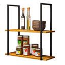 Ver imagem 1 de Prateleira Industrial Suspensa Parede Multifuncional Carvalho Americano Aurora