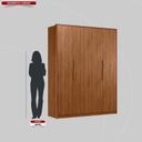 Ver imagem 6 de Guarda Roupa Casal 4 Portas Attore Marrom/Nogueira Touch