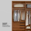 Ver mais imagens de Guarda Roupa Casal 4 Portas Attore Marrom/Nogueira Touch