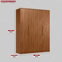 Ver imagem 5 de Guarda Roupa Casal 4 Portas Attore Marrom/Nogueira Touch