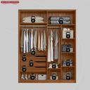 Ver imagem 7 de Guarda Roupa Casal 4 Portas Attore Marrom/Nogueira Touch