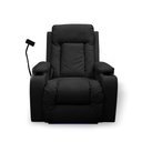 Ver imagem 2 de Poltrona do Papai Lift Reclinável Massagem Aquecimento Austin USB LED Suporte para Celular PU Preto 