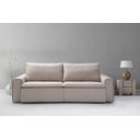 Ver imagem 1 de Sofá Retrátil Dijon 2 Lugares 270cm | Veludo Bege - Ilha Bela