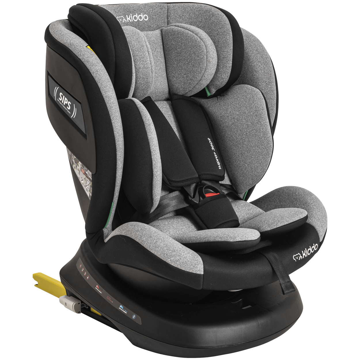 Cadeirinha para Carro Kiddo Supra+ 360 Fix 0-36kg Melange Cinza