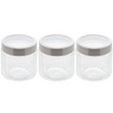Ver imagem 1 de Kit 3 Potes de Vidro Borossilicato Porta Mantimentos Lyor 870ml Cada Tampa Inox Sydney