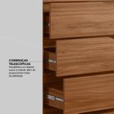 Ver imagem 5 de Guarda Roupa Casal 4 Portas e 3 Gavetas 230 x 180cm Attore Nogueira Touch/Nude