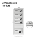 Ver imagem 3 de Guarda-roupa Modulado 2 Portas 2 Gavetas 4 Prateleiras Branco Neo Madesa