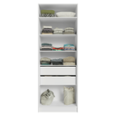 Ver imagem 5 de Guarda-roupa Modulado 2 Portas 2 Gavetas 4 Prateleiras Branco Neo Madesa
