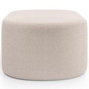 Ver imagem 6 de Kit 2 Puffs Decorativos Orgânico para Living Quarto 70cm Doha W01 Bouclê Creme - Lyam Decor