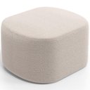 Ver imagem 2 de Kit 2 Puffs Decorativos Orgânico para Living Quarto 70cm Doha W01 Bouclê Creme - Lyam Decor