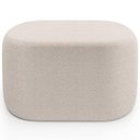 Ver imagem 3 de Kit 2 Puffs Decorativos Orgânico para Living Quarto 70cm Doha W01 Bouclê Creme - Lyam Decor