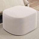 Ver imagem 7 de Kit 2 Puffs Decorativos Orgânico para Living Quarto 70cm Doha W01 Bouclê Creme - Lyam Decor