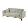 Sofa Liverpool 3 Lugares 195 Cm Base Madeira Talento Móveis Veludo Paris Bege Claro - 1