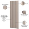 Painel Ripado de Madeira para Sala Quarto 89x250cm Bairon D03 Fendi - Lyam Decor - 4