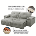 Ver mais imagens de Sofá 210cm Retratil e Reclinavel 4 Lugares Texas Cinza Nevoa