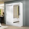 Guarda-roupa Solteiro Portas de Correr com Espelho Gana - 1