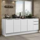 Ver imagem 1 de Kit Com 2 Balcões De Cozinha 4 Portas Branco