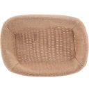 Ver imagem 3 de 2 Cestinhos Porta Pão Pastel Oval 27x20cm Cesto Plástico Rattan Tecido Lyor