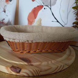 2 Cestinhos Porta Pão Pastel Oval 27x20cm Cesto Plástico Rattan Tecido Lyor - 5 2 Cestinhos Porta Pão Pastel Oval 27x20cm Cesto Plástico Rattan Tecido Lyor - 5