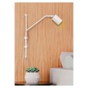 Ver imagem 1 de Arandela Articulada Turim Branco Texturizado e Cabo com Interruptor