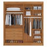 Guarda-roupa Casal 4 Portas Ripadas 4 Gavetas Grécia - 11