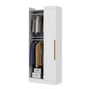 Ver imagem 2 de Guarda Roupa Canto Reto 1 Porta Paris Branco