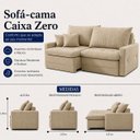 Ver imagem 3 de Sofá Cristal Caixa Zero 260cm - Bege