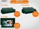 Ver imagem 3 de Sofá Tango 1,80M Sem Caixa, Retrátil e Reclinável Velosuede Verde - Netsofás