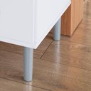 Ver imagem 3 de Kit Bancada Ilha para Cozinha + Balcão para Cooktop 1,20m 5 Bocas 2 Portas e 3 Gavetas Turim Branco