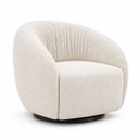 Ver imagem 5 de Kit 2 Poltrona Giratória 360° Orgânica Bouclé Sala Nuvem:Bouclê/Offwhite