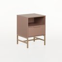 Ver imagem 3 de Mesa de Cabeceira Square 1 Gaveta 1 Nicho 43 Cm X 40 Cm Rosa Blush