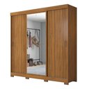 Ver imagem 3 de Guarda-roupa Casal Édem 3 Portas 4 Gavetas com Espelho Freijó Trend - Pnr Móveis