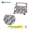 Ver imagem 2 de Estufa Vitrine Aquecedor para Salgados 6 Bandejas Dupla 220v