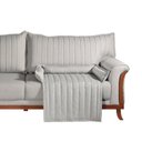 Ver imagem 5 de Sofá 4 Lugares 220x94x92cm Linho Louise com Cama Pet Cinza