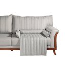 Ver imagem 5 de Sofá 4 Lugares 220x94x92cm Linho Louise com Cama Pet Cinza