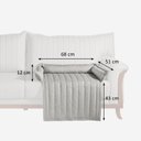 Ver imagem 3 de Sofá 4 Lugares 220x94x92cm Linho Louise com Cama Pet Cinza