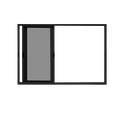 Ver imagem 2 de Vitrô 3 Folhas Móveis de Correr Aluminio Preto 1,00x1,00 Linha 18 Modular