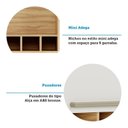Ver imagem 7 de Armário Aéreo de Cozinha 80cm com 1 Porta Basculante e Mini Adega 100% MDF Itália Espresso Móveis Bege/Amêndoa/Off White