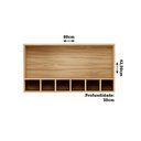 Ver imagem 4 de Armário Aéreo de Cozinha 80cm com 1 Porta Basculante e Mini Adega 100% MDF Itália Espresso Móveis Cinza/Amêndoa/Chumbo