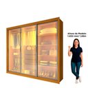 Ver imagem 6 de Guarda-Roupa Casal 3 Portas Reflecta com LED 100% MDF Royale Marrom/Marrome
