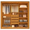 Ver imagem 5 de Guarda-Roupa Casal 3 Portas Reflecta com LED 100% MDF Royale Marrom/Marrome
