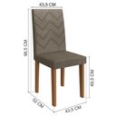 Ver imagem 4 de Conjunto 4 Cadeiras de Jantar com Pés em MDF Estofadas Fidelitá Itália Freijó/Cacau